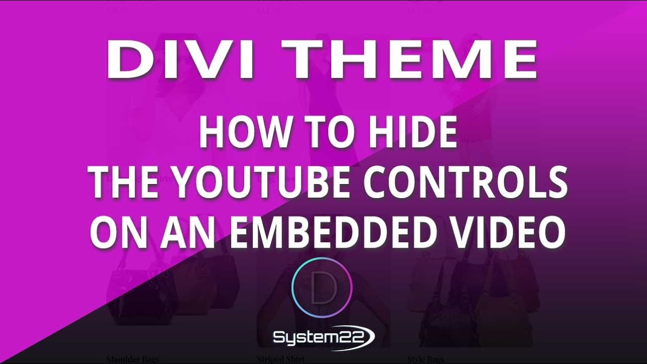 Тема Divi: как скрыть элементы управления YouTube во встроенном видео 👍