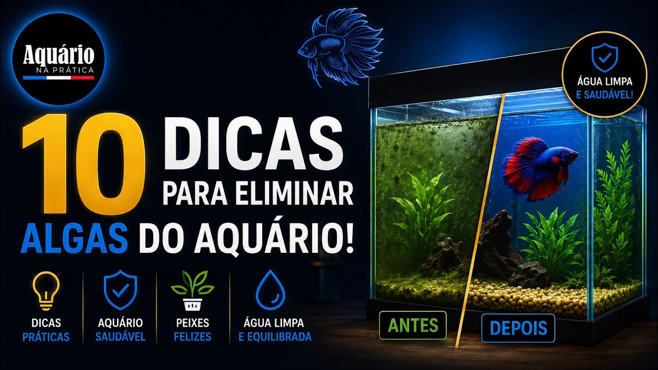 Como eliminar algas do aquário .