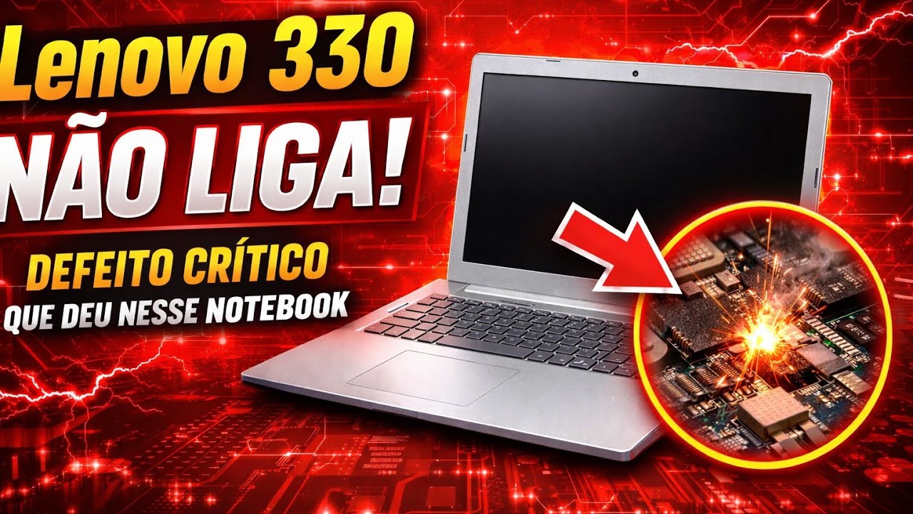 LENOVO 330 NÃO ESTÁ LIGANDO, ESSE DEFEITO QUE DEU É CRÍTICO EM TODO NOTEBOOK.