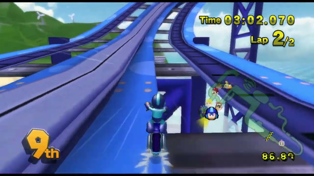 Mario Kart Wii (Deluxe) Custom Tracks - 150cc (1 Player) #317 with Mega Man