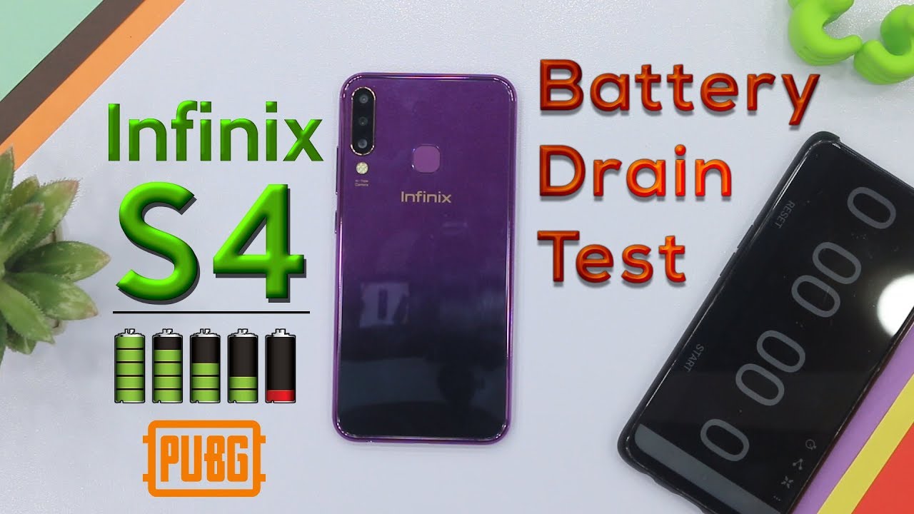 Infinix S4 Battery Drain Test | With PUBG  | 100% to 0%