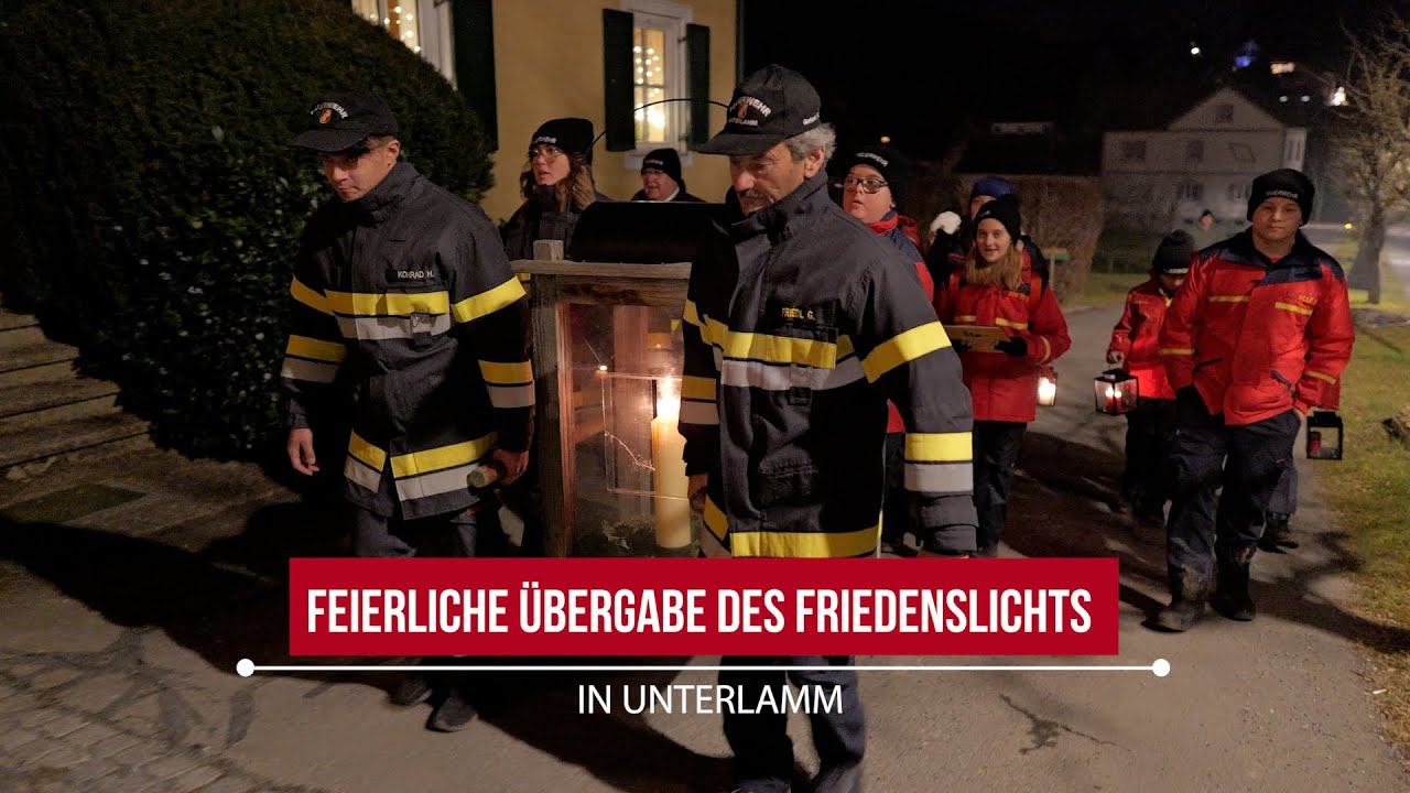 Feierliche Übergabe des Friedenslichts in Unterlamm | Styria | Austria | vulkantv.at