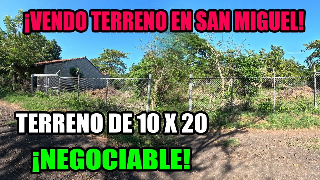 Vendo terreno de 10x20 Con POZO DE AGUA Terreno plano en San Miguel ¡CACHADA!