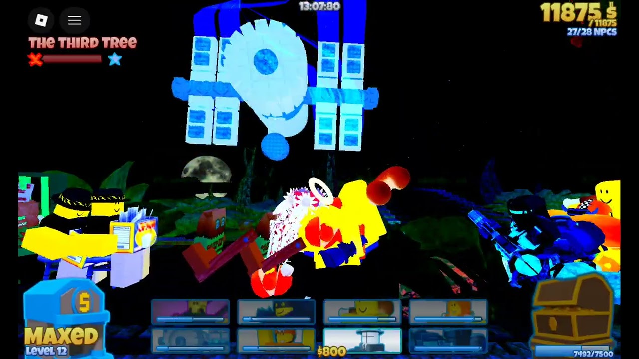 Beating The Third Tree in Chapter 5: Undead Cation! (Roblox The Battle Bricks)