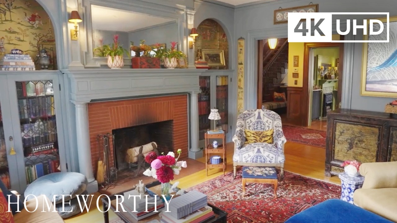 HOUSE TOUR | A Traditional New England Home Bursting with Color & Character | 4K
