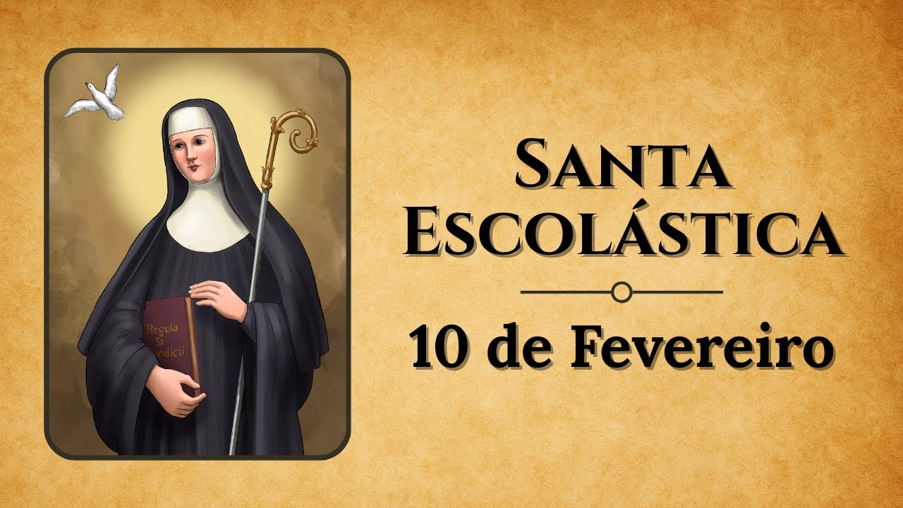 Santa Escolástica – 10 de Fevereiro | Padroeira das Monjas e das Crianças com Convulsões ✝️ #santo