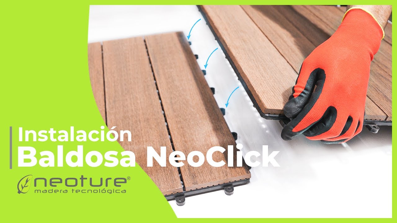 ⭐️ Como Instalar un SUELO de COMPOSITE con BALDOSAS: ✅ Losetas en click para tu terraza y jardin