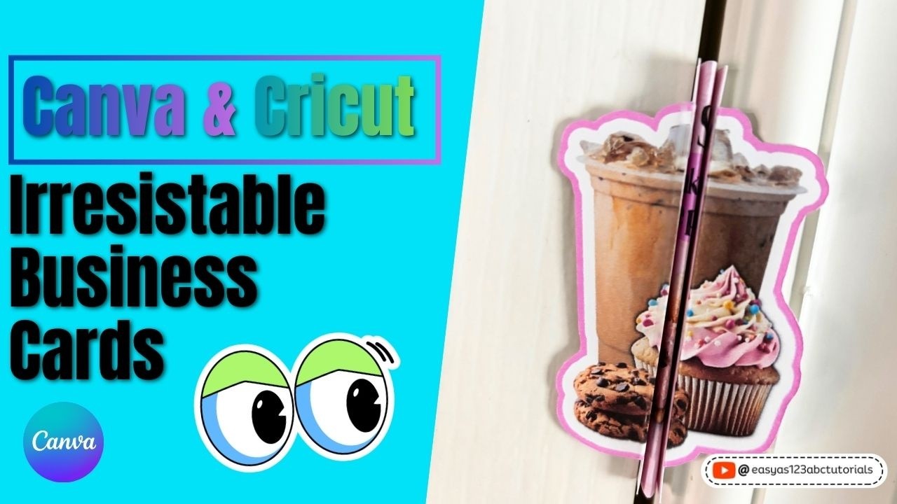 Viral! Make Folded Business Card in Canva and Cricut  - Easy to Follow Tutorial for Canva Beginners