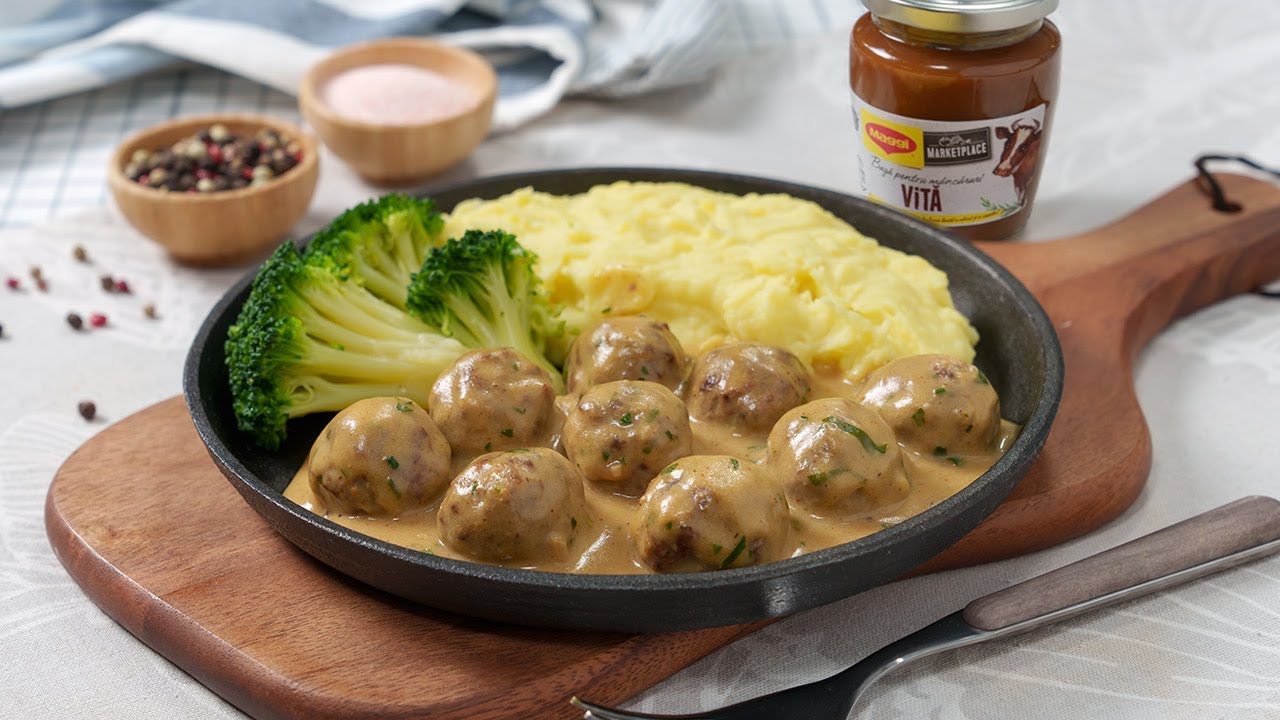 Chiftelute suedeze cu sos cremos | JamilaCuisine