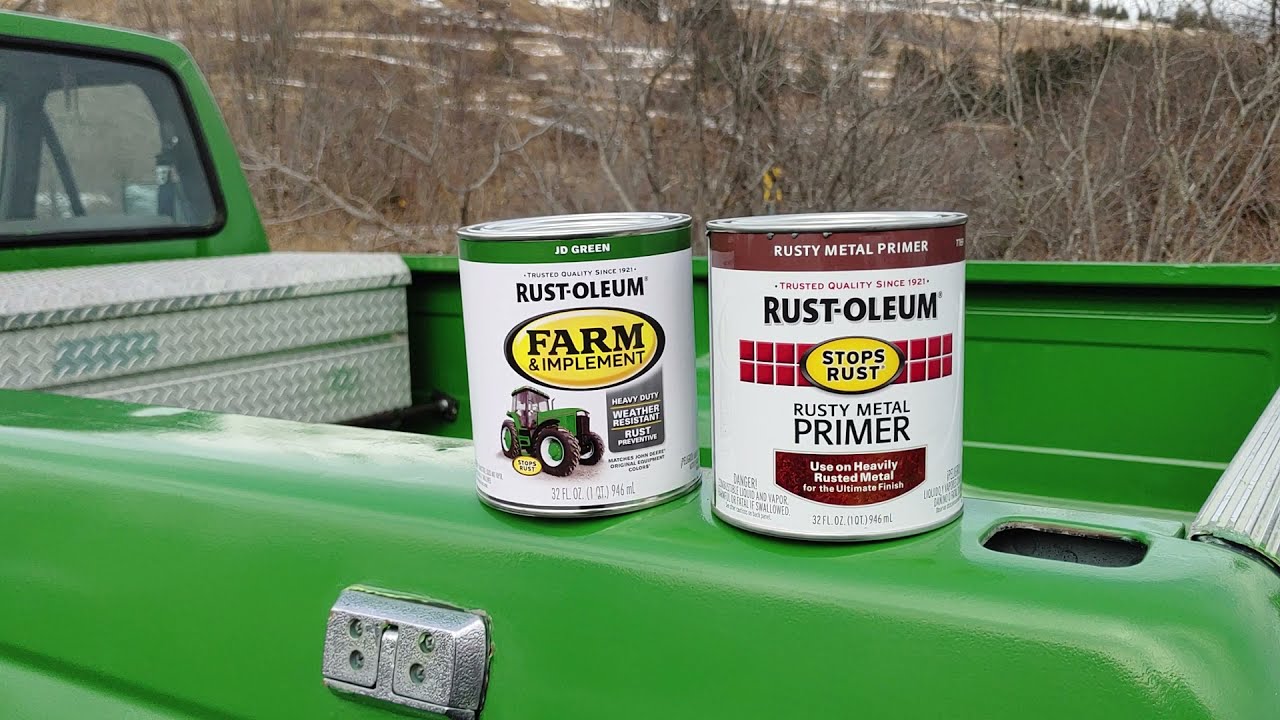 DIY Rustoleum foam roller paint job F150 pickup truck
