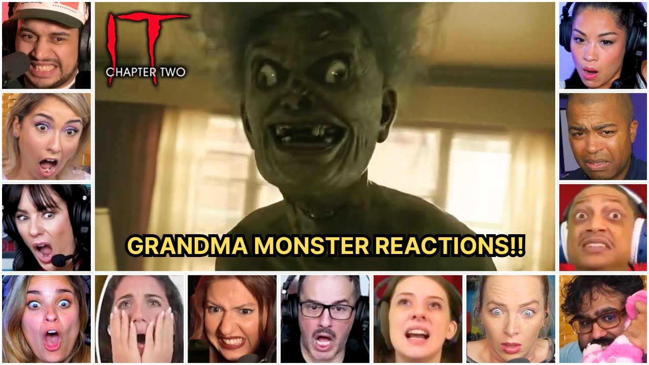 Reactors Reacting To Grandma Scene | IT Chapter 2 Movie Reaction Mashup | IT Chapter 2 Reaction