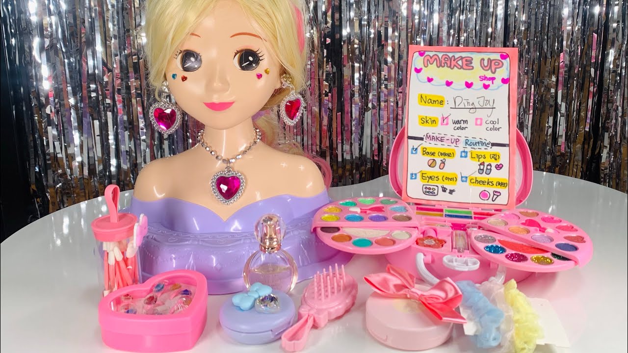 [🐰toy asmr🐰] Doll Make up💄& Remove Skin care aesthetic ASMR 인형 화장놀이 피부관리 🔇No music No talking🔇