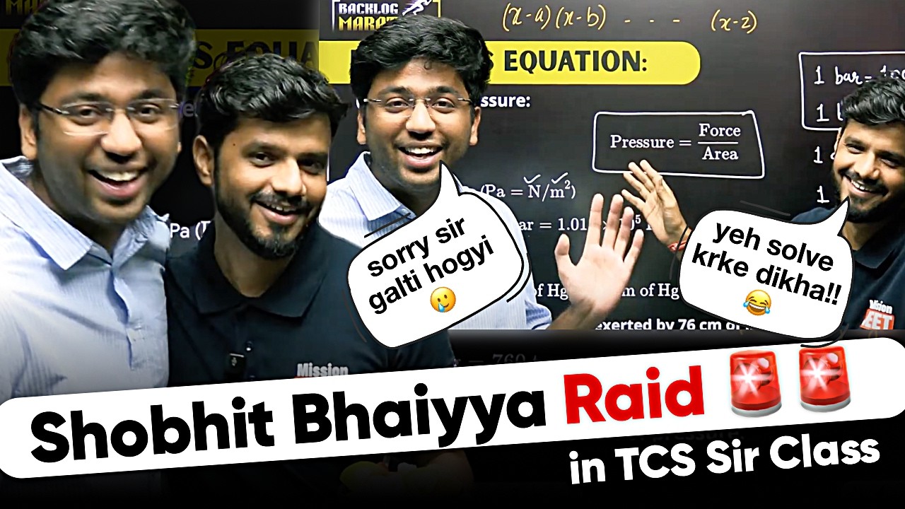 Shobhit Bhaiyya Raid in TCS Sir Class 🚨🤣 | Live Backlog Marathon 🔴