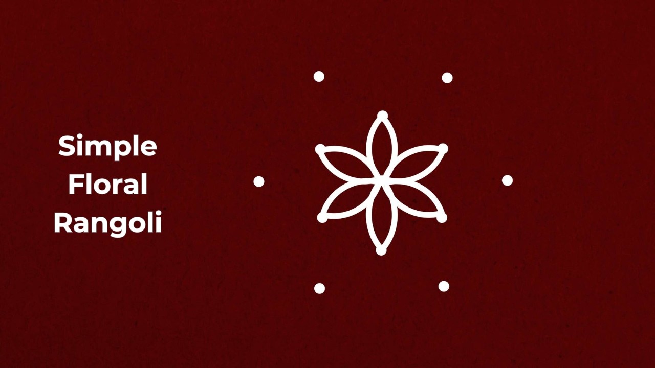 Simple Floral Rangoli | Easy & Beautiful