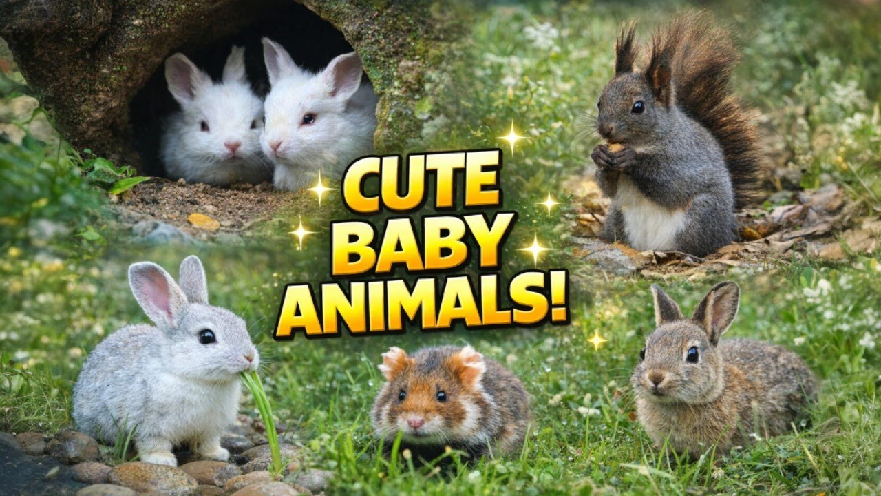 Cute Small Animals in Nature | Rabbits, Squirrels & Wild Rodents Wildlife Video