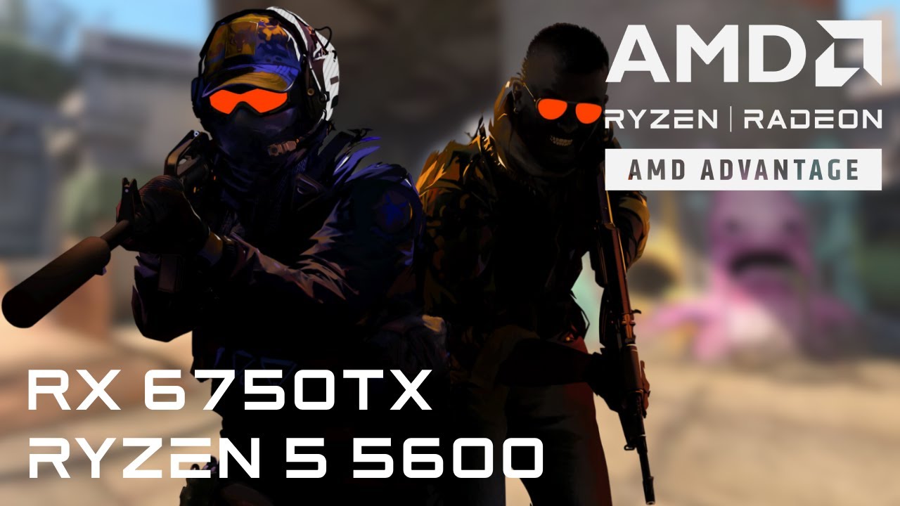 CS2 - Ryzen 5 5600 + RX 6750XT : Competitive settings at 1350x1080 in Competitive mode