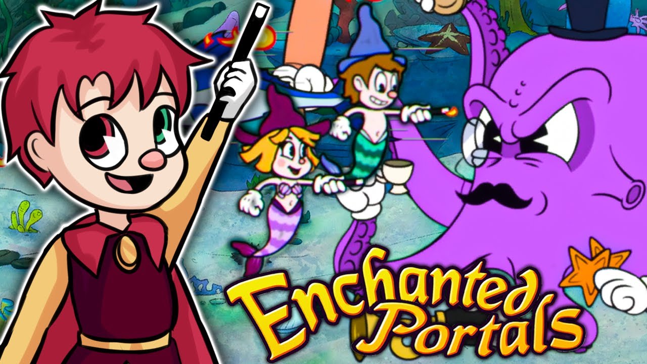CO DWIE GŁOWY TONIE JEDNA 🔮 ENCHANTED PORTALS CO-OP #2 (Z @WaffelKamilatus)