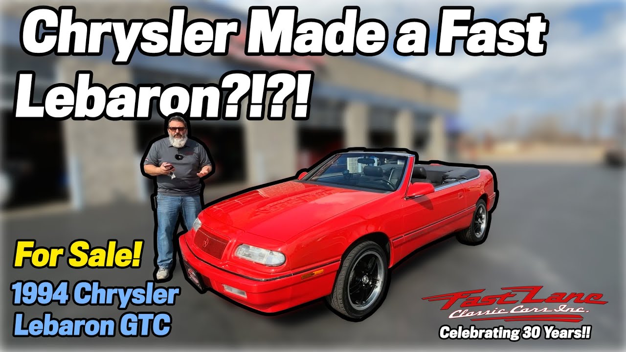 1994 Chrysler Lebaron GTC Convertible For Sale at Fast Lane Classic Cars!