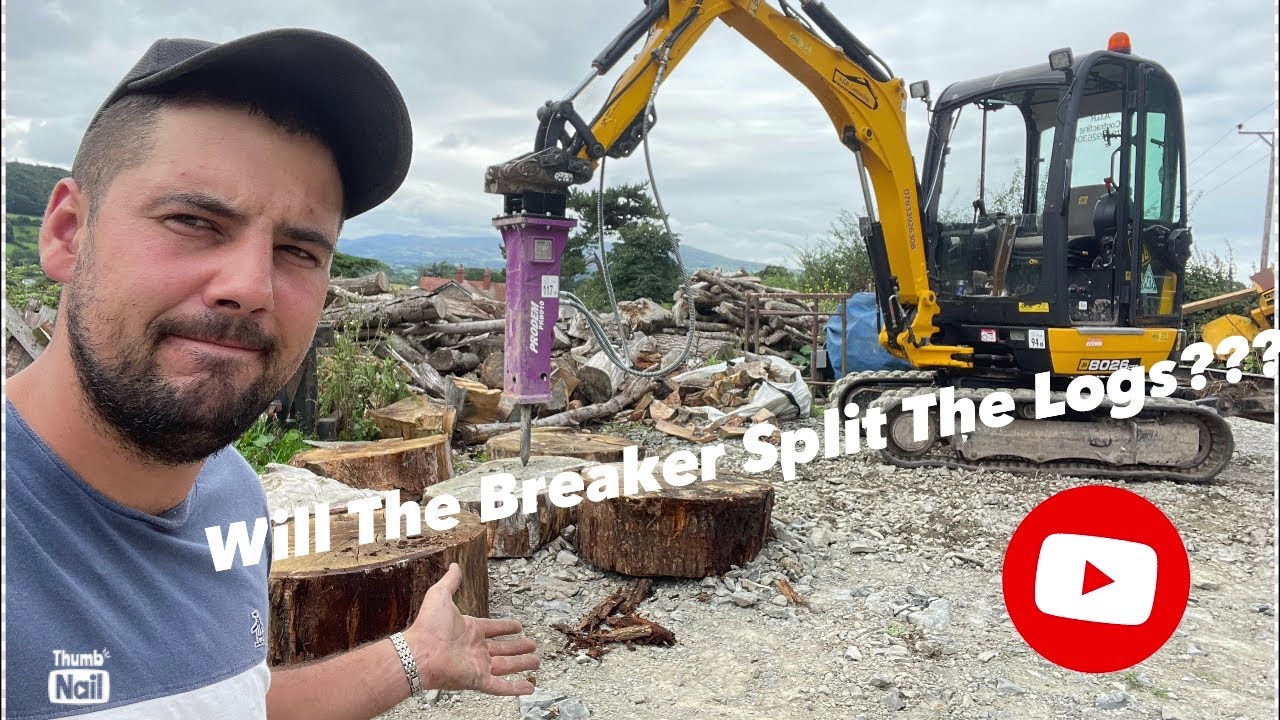 Will the Concrete Breaker split Oak Logs????…. Watch out Wasp nest…