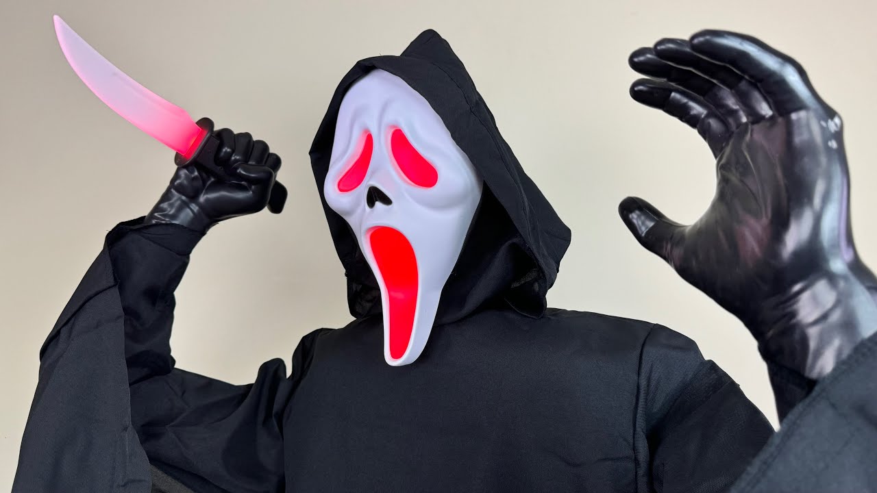 Распаковка и демо Static Ghost Face Animatronic 2024 Spirit Halloween