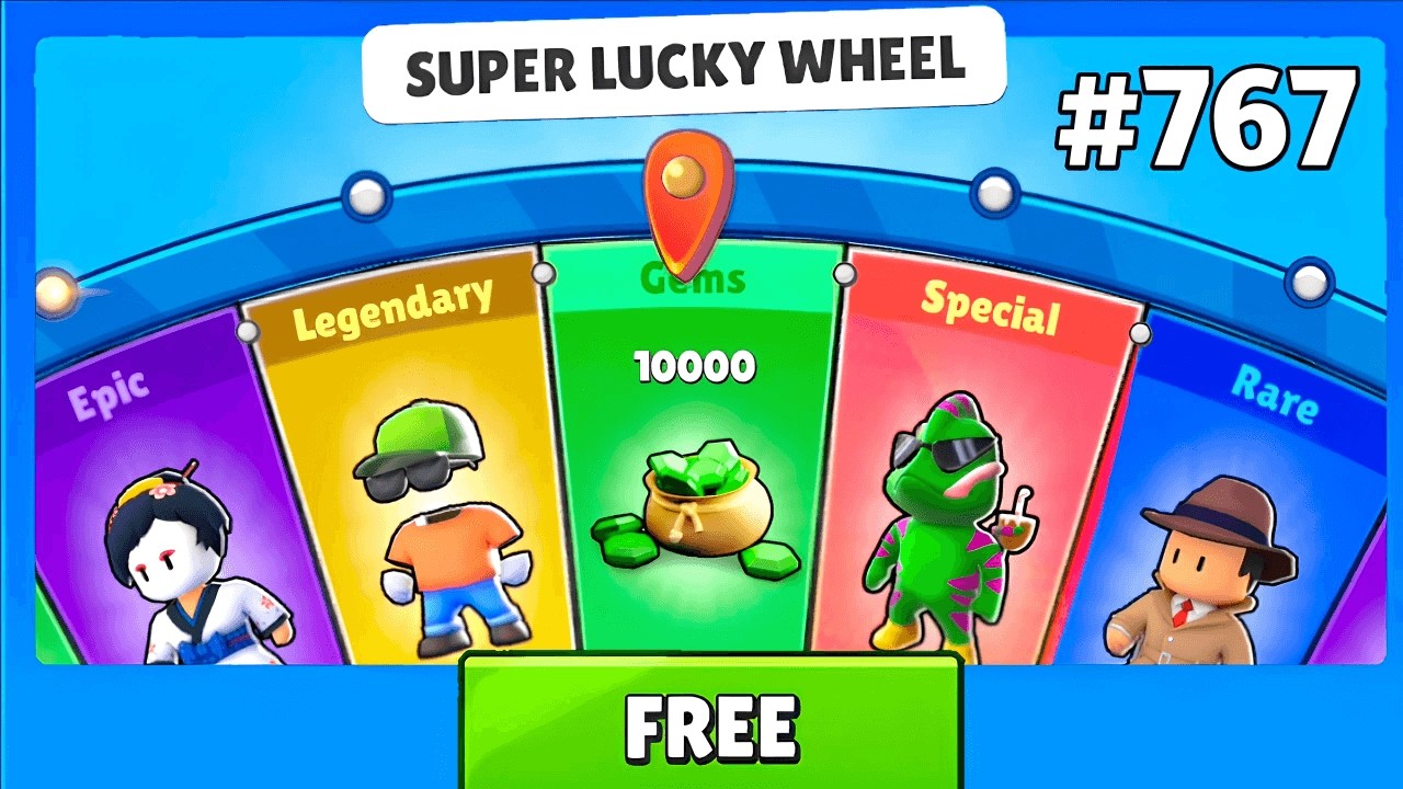 I did 1,000 FREE SPINS in STUMBLE GUYS