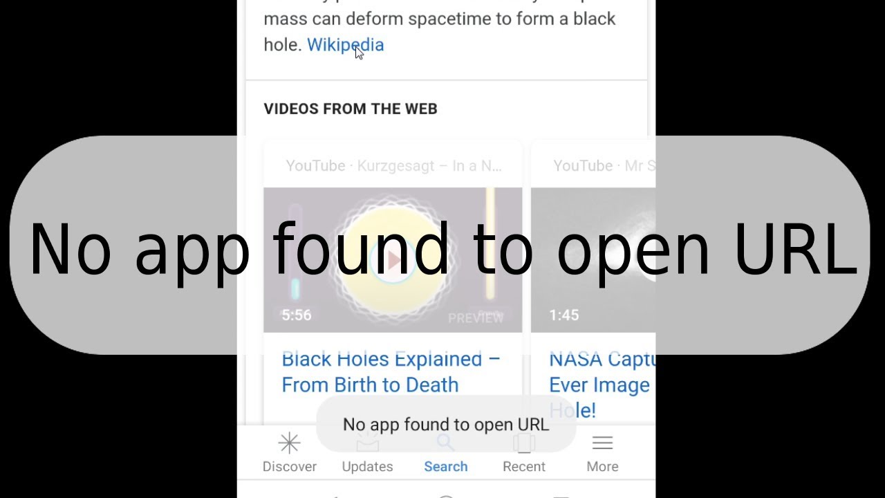 Как исправить ошибку &laquo;Приложение для открытия URL не найдено&raquo; на Android