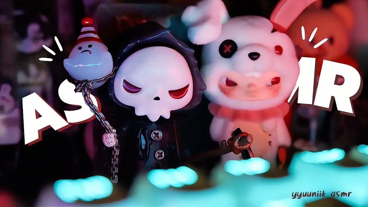ASMR Unboxing Hirono Monster Carnival | Gentle Taps, Crinkles & Whispers