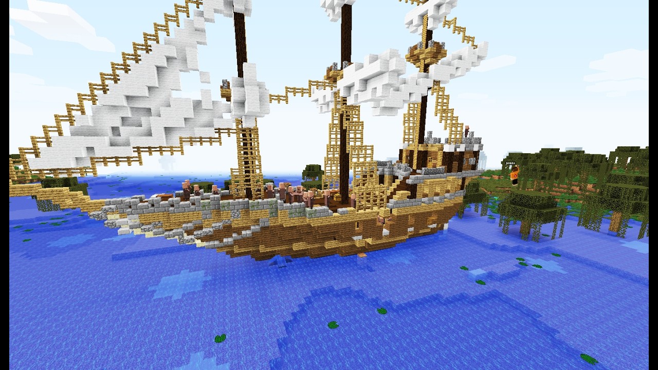 ЖИТЕЛИ ПЕРЕЕХАЛИ ЖИТЬ НА КОРАБЛЬ В МАЙНКРАФТ.|Бобей Minecraft.