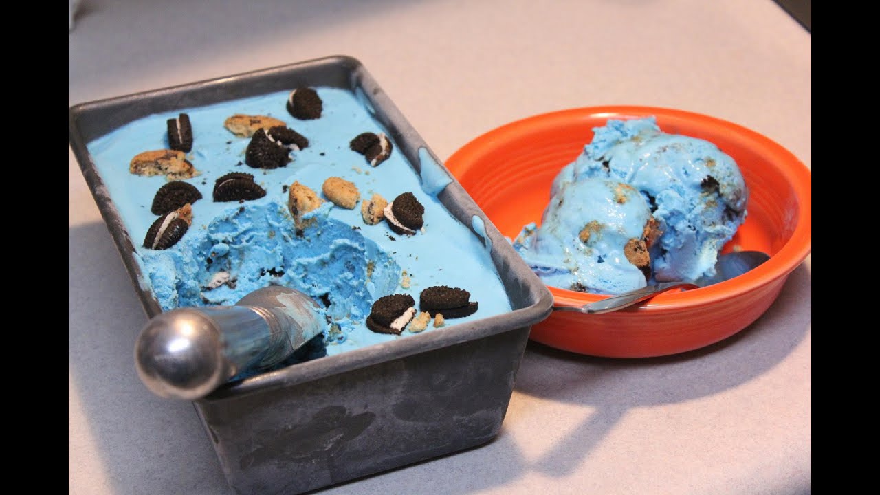 No Churn Cookie Monster Ice Cream