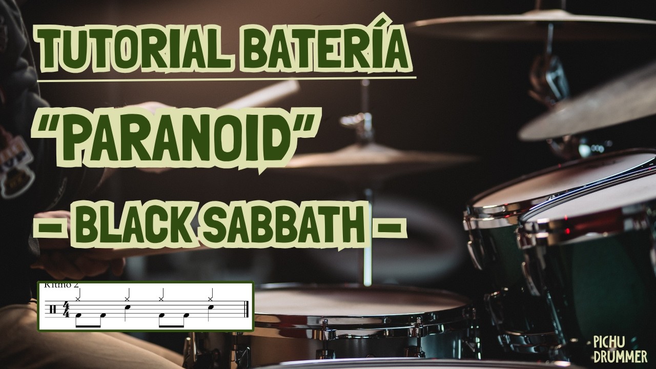Cómo tocar PARANOID en BATERÍA - Black Sabbath (TUTORIAL Español)