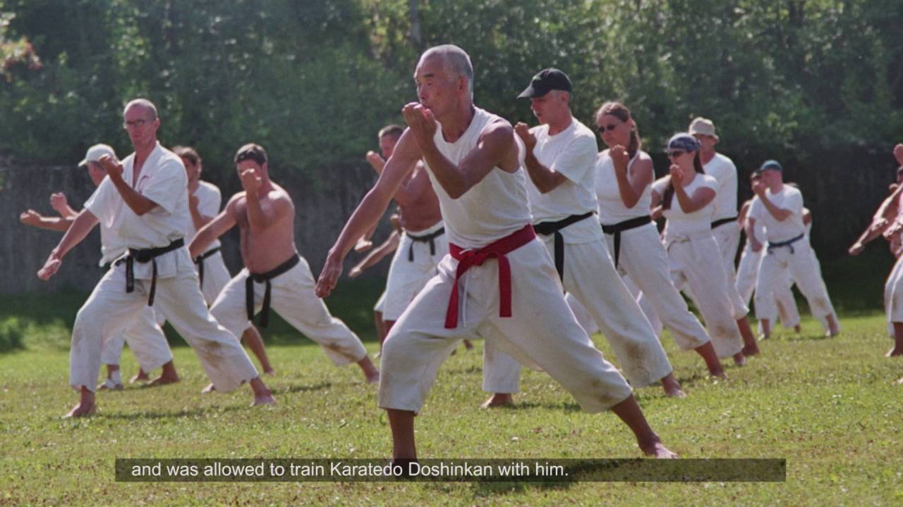 Karatedo Doshinkan Training in Tirol mit Shihan Masako und Shihan Ossi Stock 2016