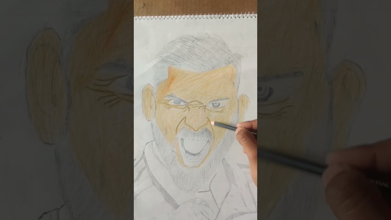 👑🔥 virat kohli Drawing ❤️‍🔥.....