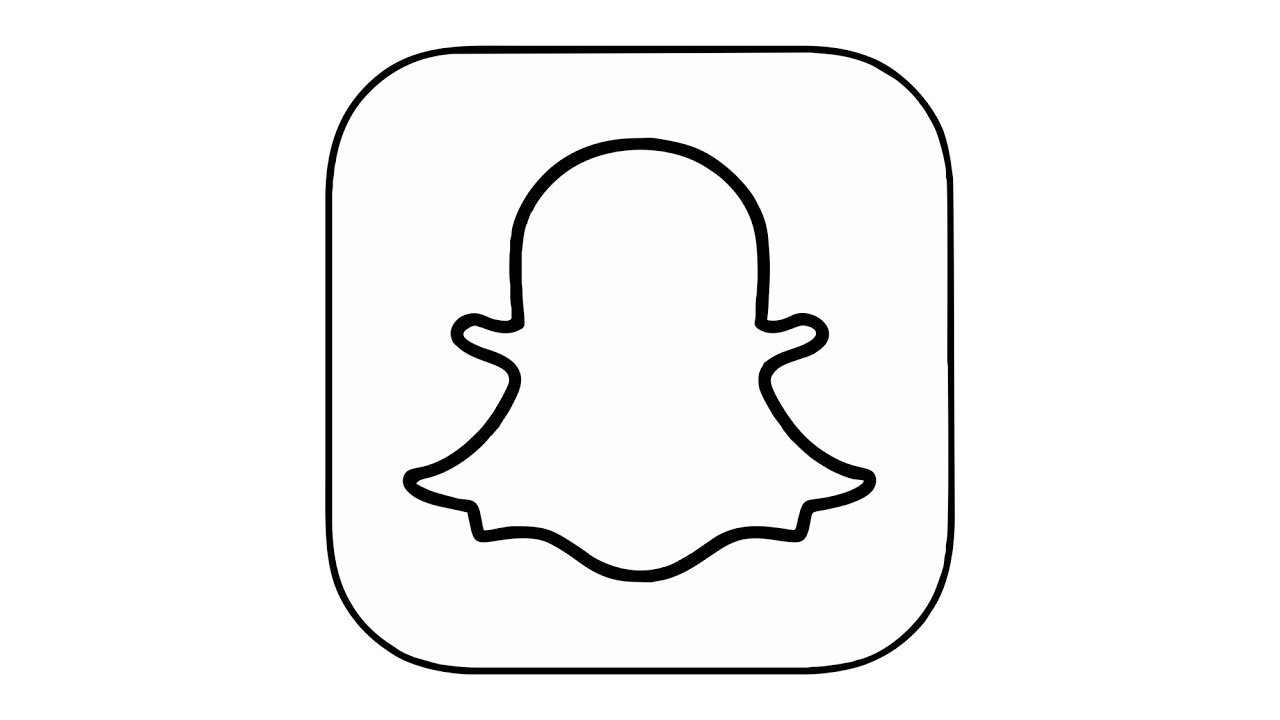 كيفية رسم شعار سناب شات