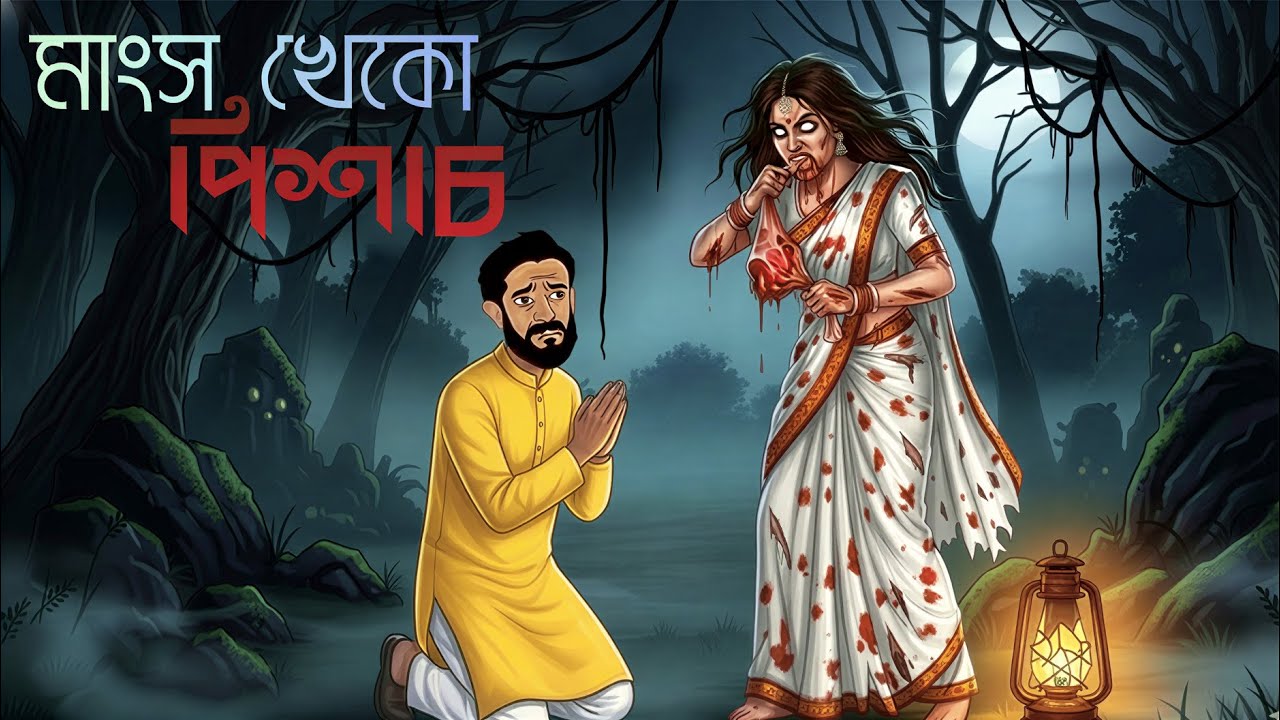 মাংসখেকো পিশাচ  | Bangla horror cartoon | Bhoutik Golpo | Bhuter Cartoon | Bangla Bhoutik Golpo |