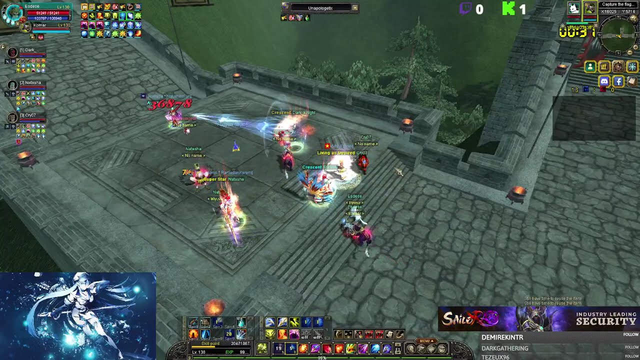 190 k Crit! Battle Arena Flag. Sailor Online 130 Cap.