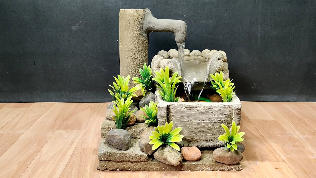 Amazing cement fountain 🥰