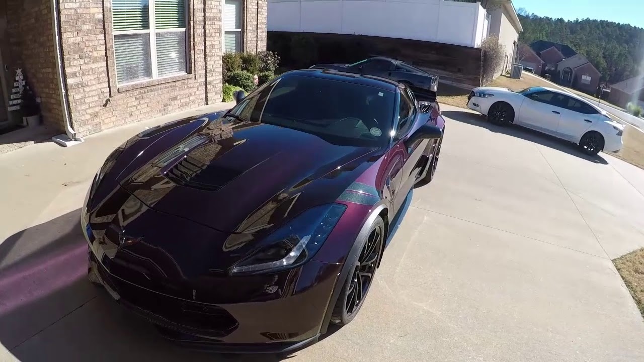 2018 Black Rose Metallic Corvette Grand Sport Walk Around