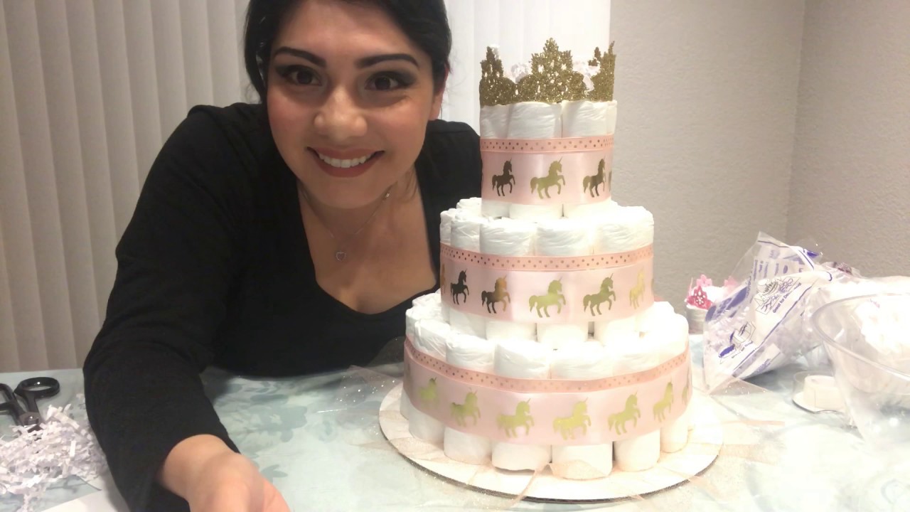 Princess Unicorn Diaper Cake