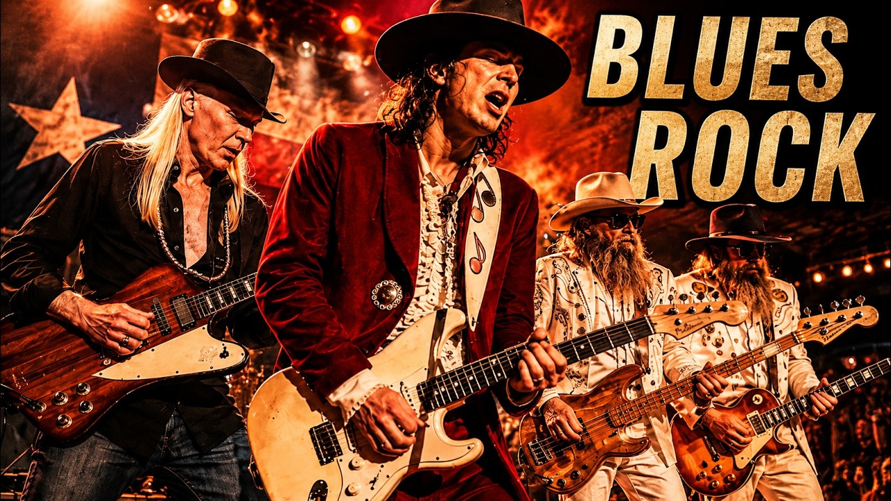 Stevie Ray Vaughan, Johnny Winter & ZZ Top Inspired &ndash; Texas Blues Rock, Boogie Riffs & Guitar Fire