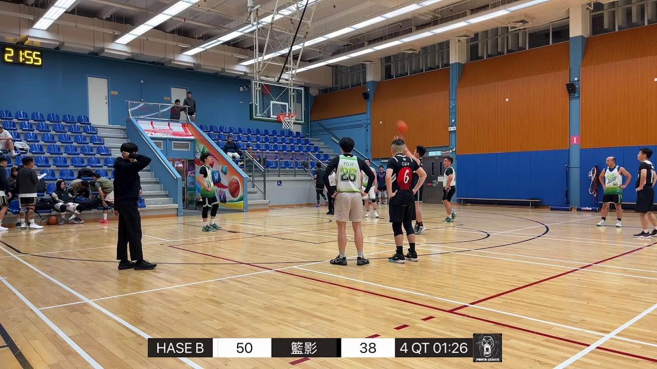 傲聯平日籃球聯賽Season 9 D4 傲展盃四強 09022026 Hase B VS 籃影
HASE B VS 籃影