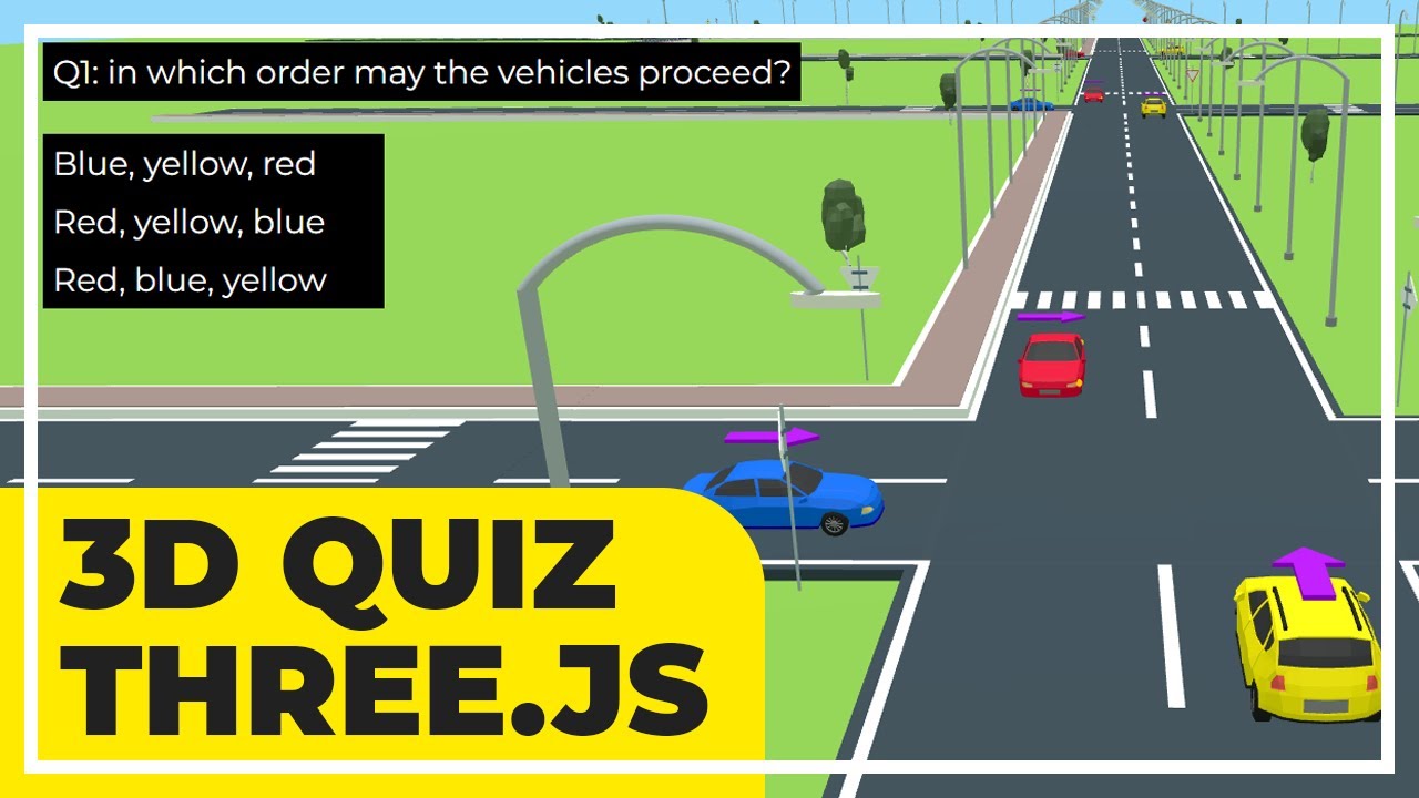 Create A 3D Driving Test Quiz Using Three.js, Yuka, and GSAP