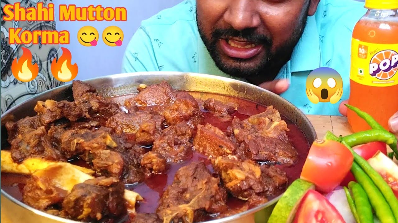 OH NO - Shahi Mutton Korma Eating Challenge l Spicy Mutton Curry Recipe l Khassi Mangso jhol eating
