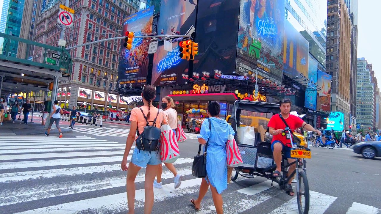 ⁴ᴷ NYC Summer Walk: Exploring Times Square, Grand Central Terminal, Bryant Park via Broadway 🔥