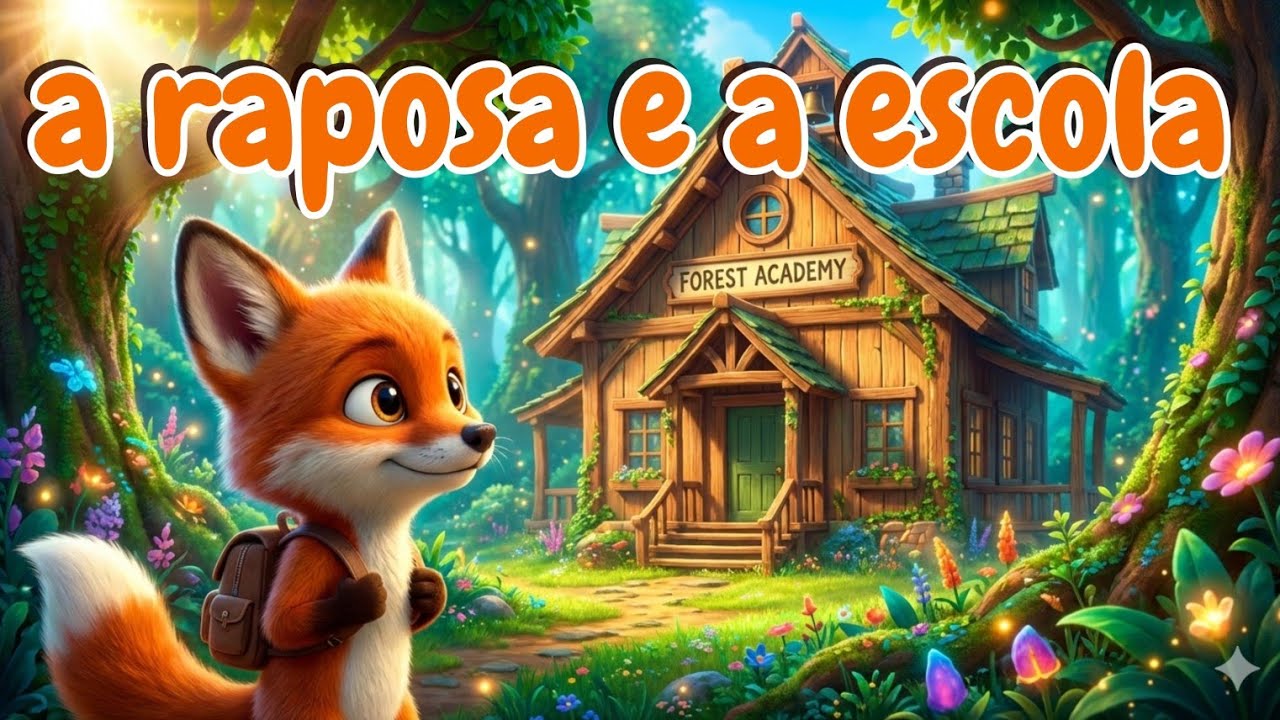 A raposa e a escola  - história infantil |  #historiainfantilparadormir#lerparacrianca #desenho 