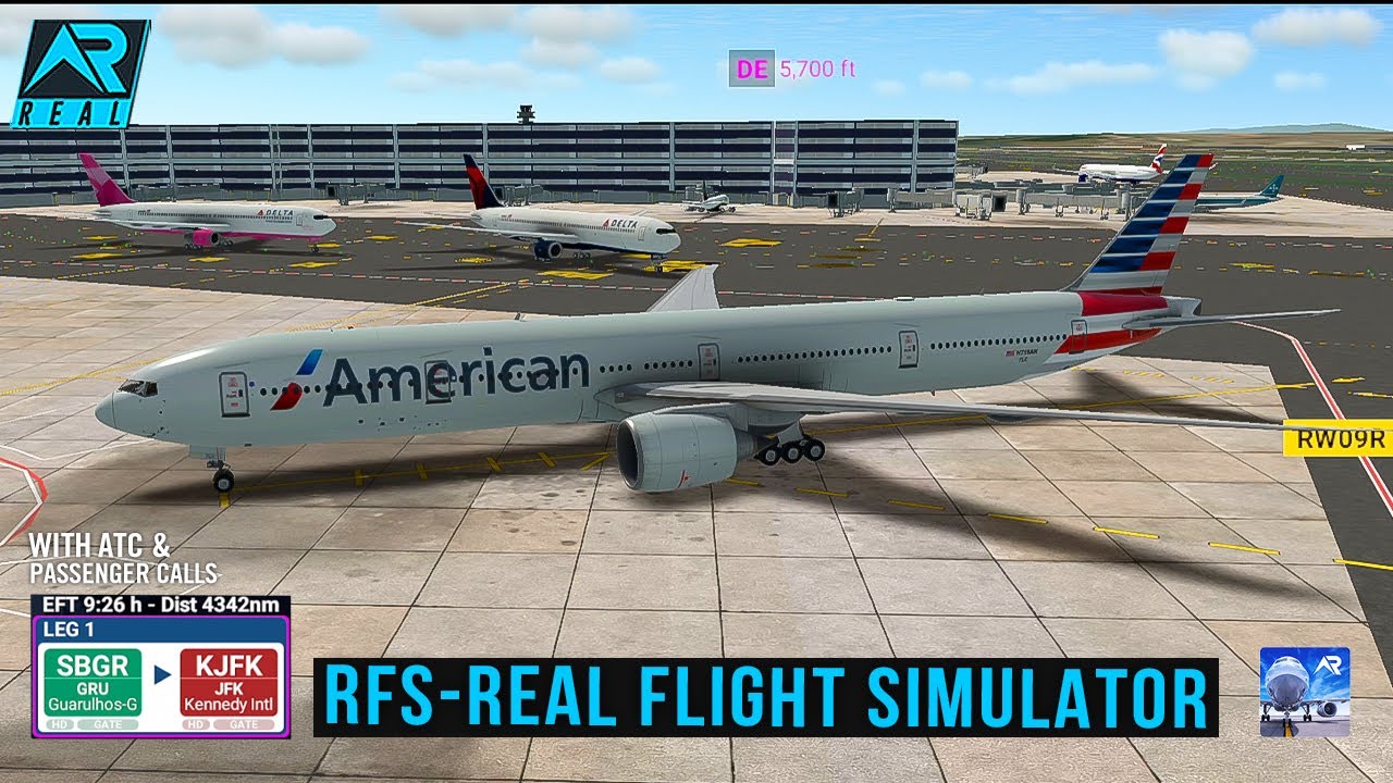 RFS - Real Flight Simulator - São Paulo to New York||Full Flight|B777-300ER||AmericanAirlines||FHD||