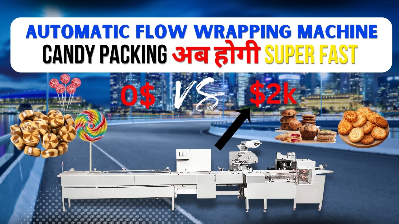 High Speed Candy Packing Machine | Automatic Flow Wrap Machine for Toffee, Chocolate & Snacks #viral