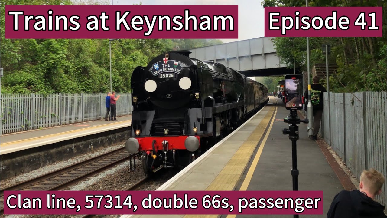 Trains at Keynsham - 26/5/25 - Clan line, double 66s, tones