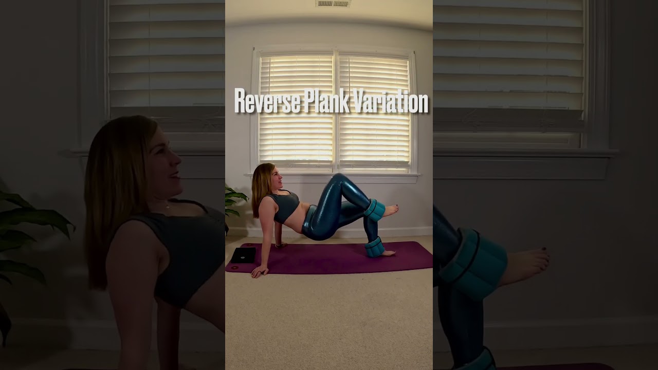 Reverse plank hip circles. Repeat 10  reps on each side. 