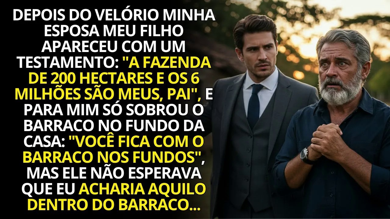Minha esposa morreu e meu filho herdou a fazenda e 6 milhões… eu fiquei só com o barraco nos fundos.