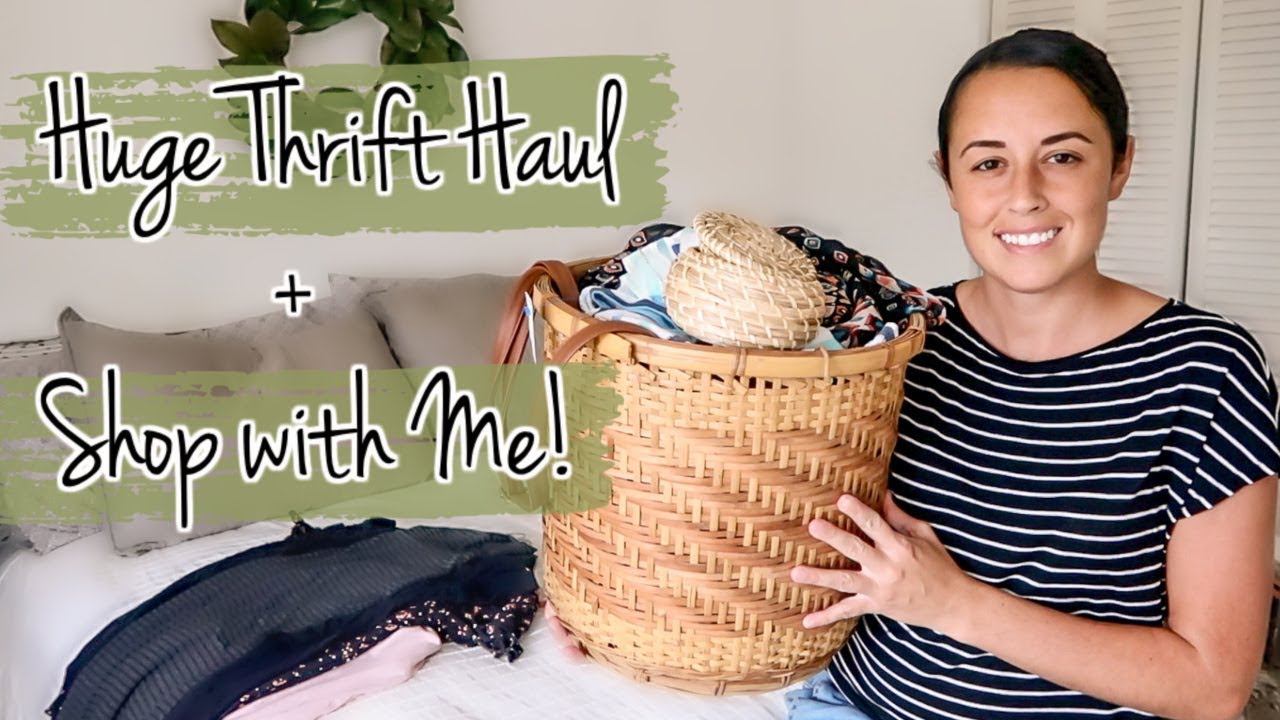 Thrift with Me Summer 2019 + Huge Thrift haul & Try-On | Maternity Clothes